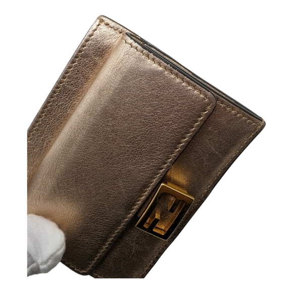 Fendi Authentic Rose Gold Zucca Card Holder Wallet - Picture 4 of 8